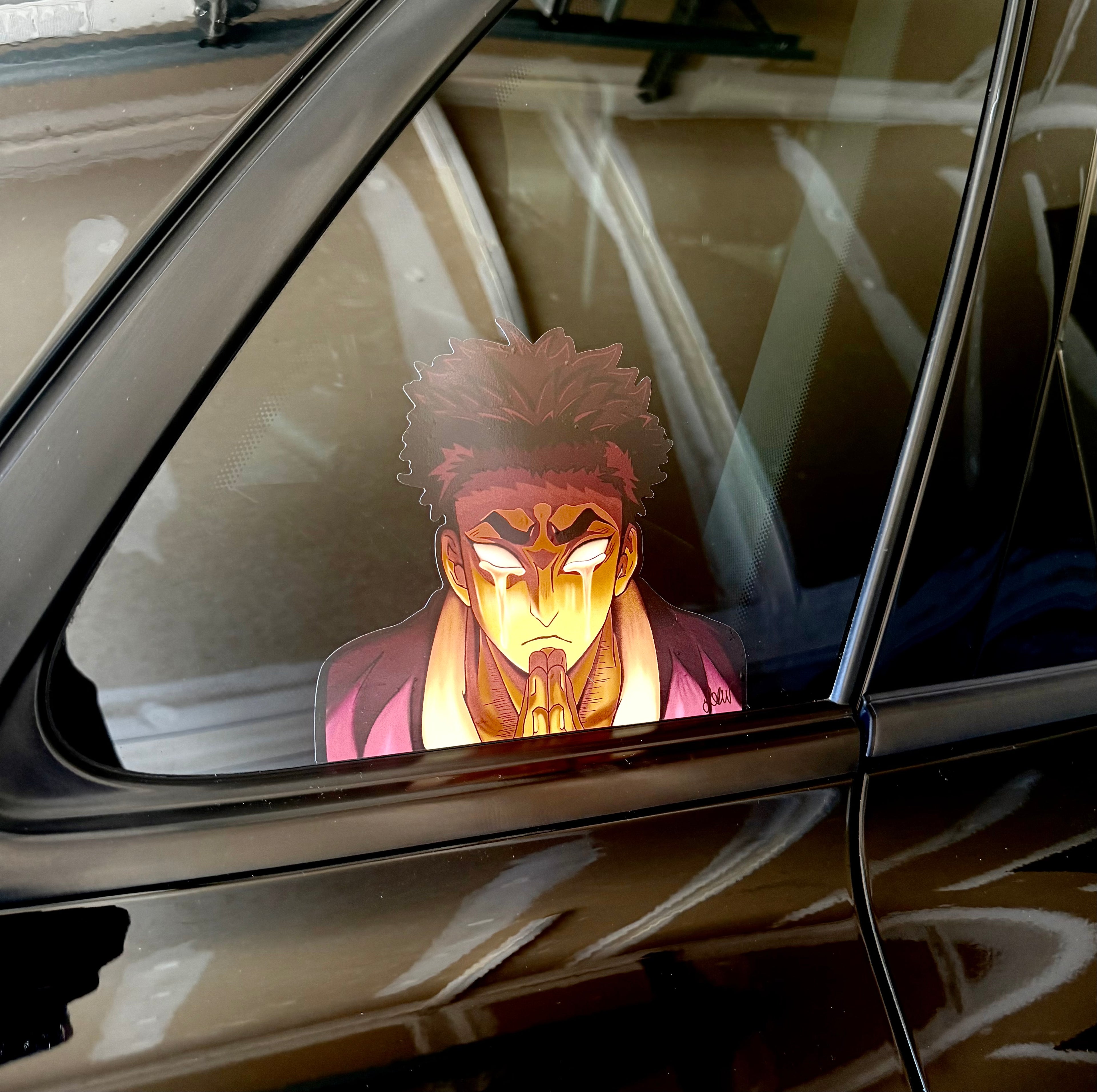 STONEHEART PRAYER- Gyomei Himejima Inspired Vinyl Peeker Sticker (5")