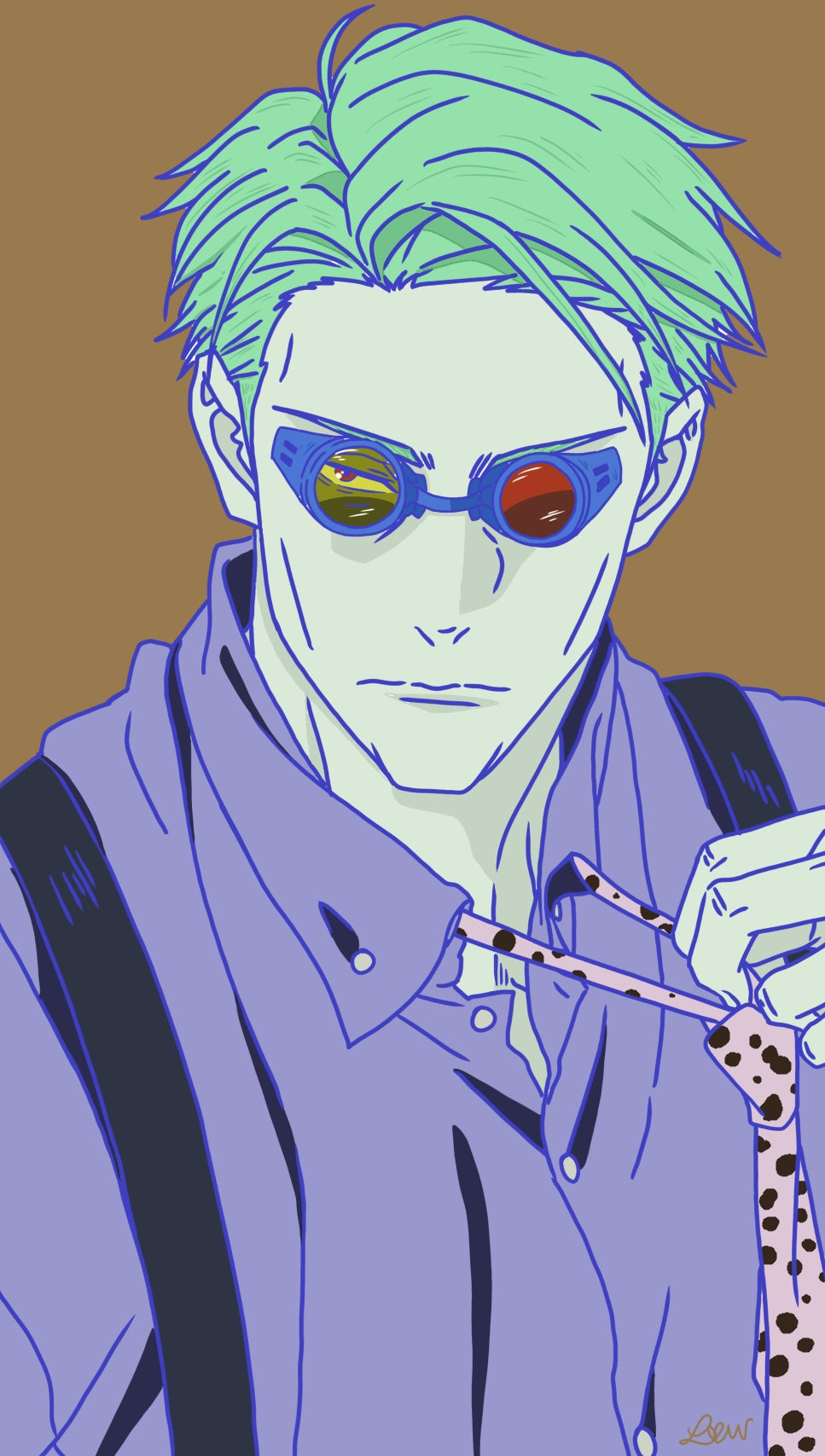 OVERTIME- Nanami Jujutsu Kaisen Fan Art Print (8.5”x14”)