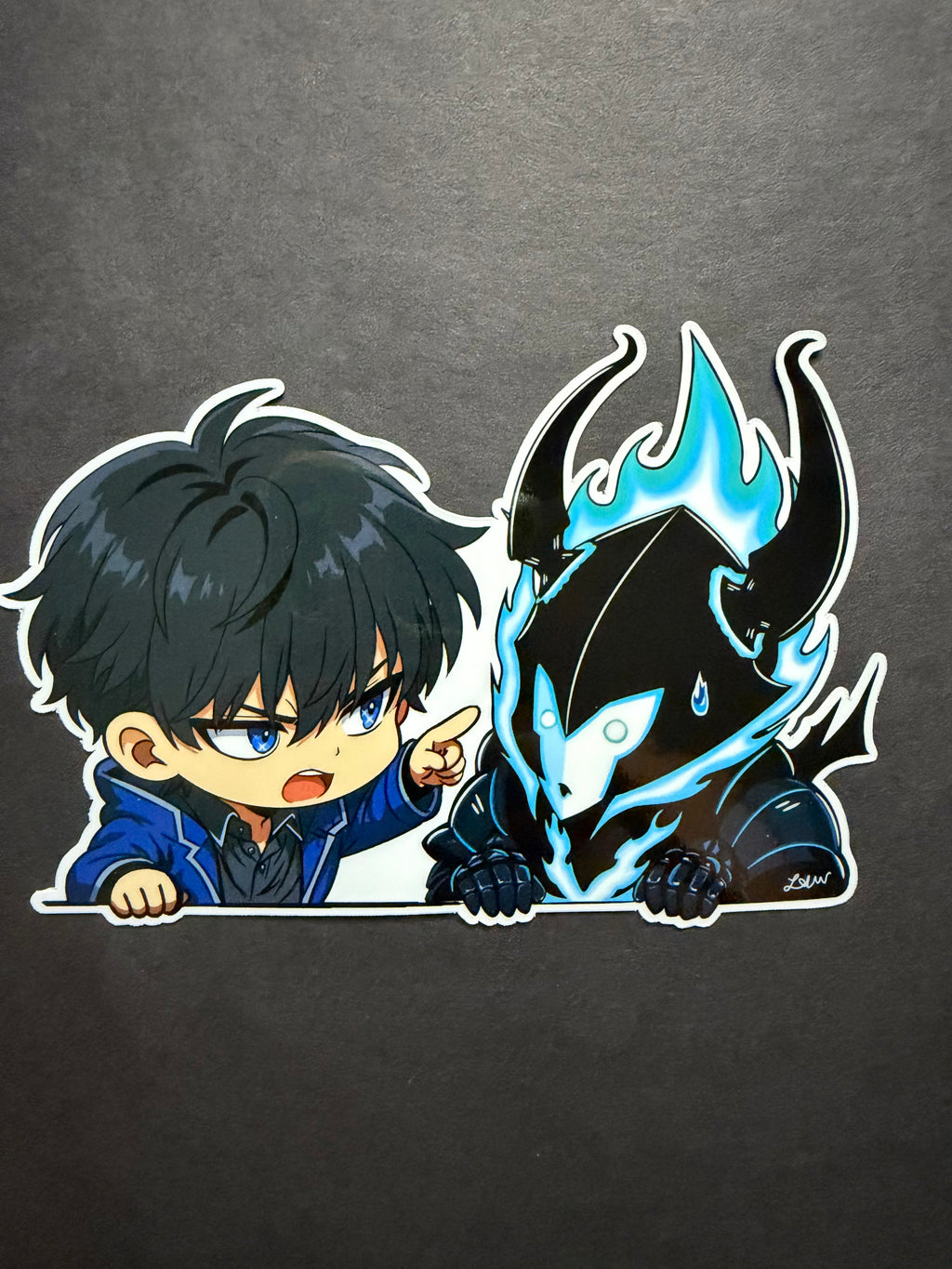 BAD IRON- Jinwoo and Iron Inspired Peeker Sticker (5”)