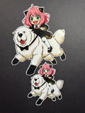 OPERATION: ZOOMIES! Anya and Bond Inspired Vinyl Sticker