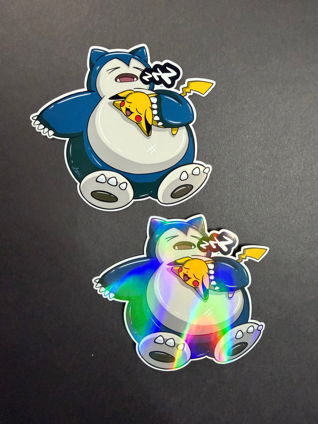 NAP TIME- Snorlax and Pikachu Inspired Vinyl Sticker
