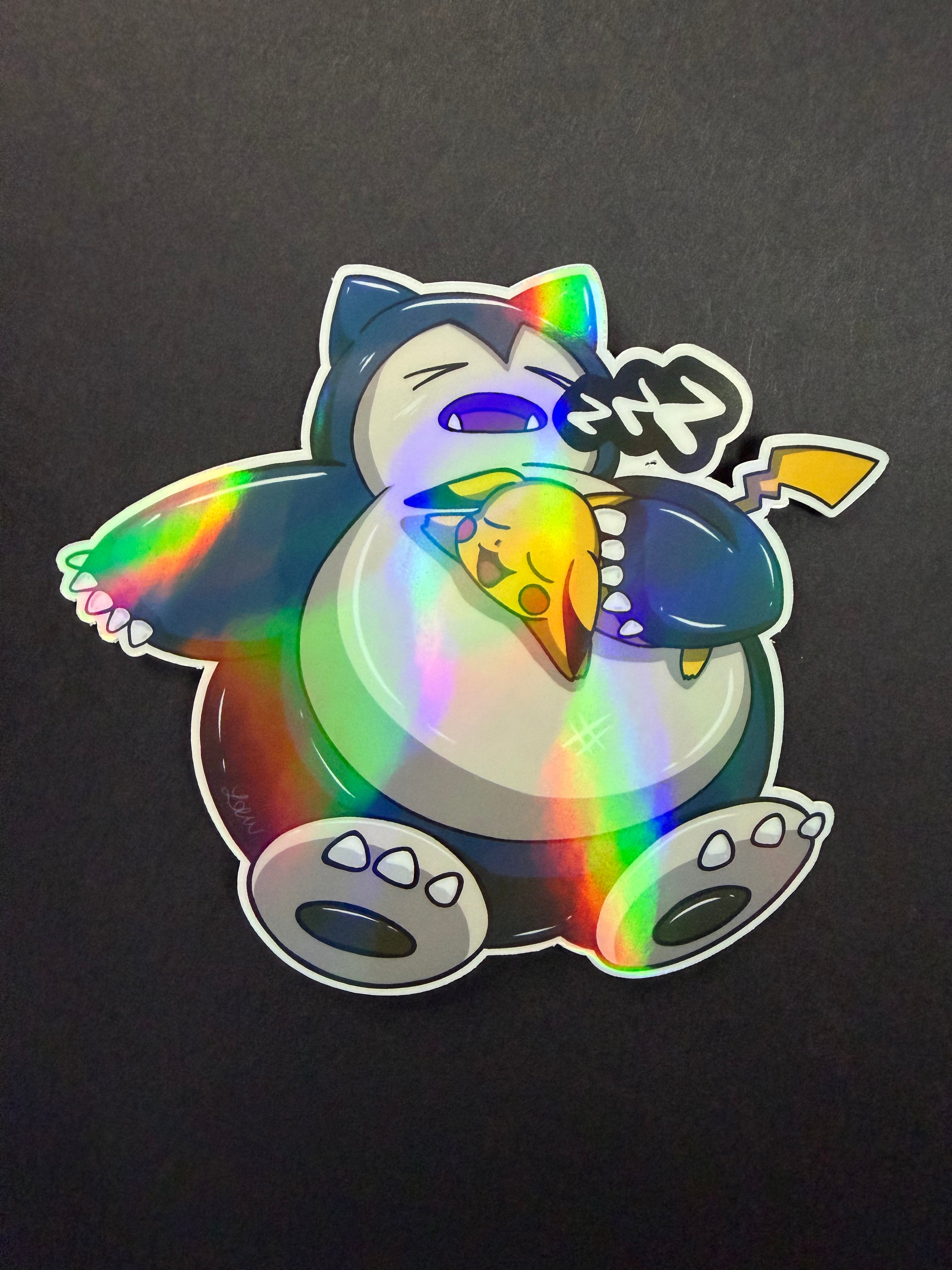 NAP TIME- Snorlax and Pikachu Inspired Vinyl Sticker
