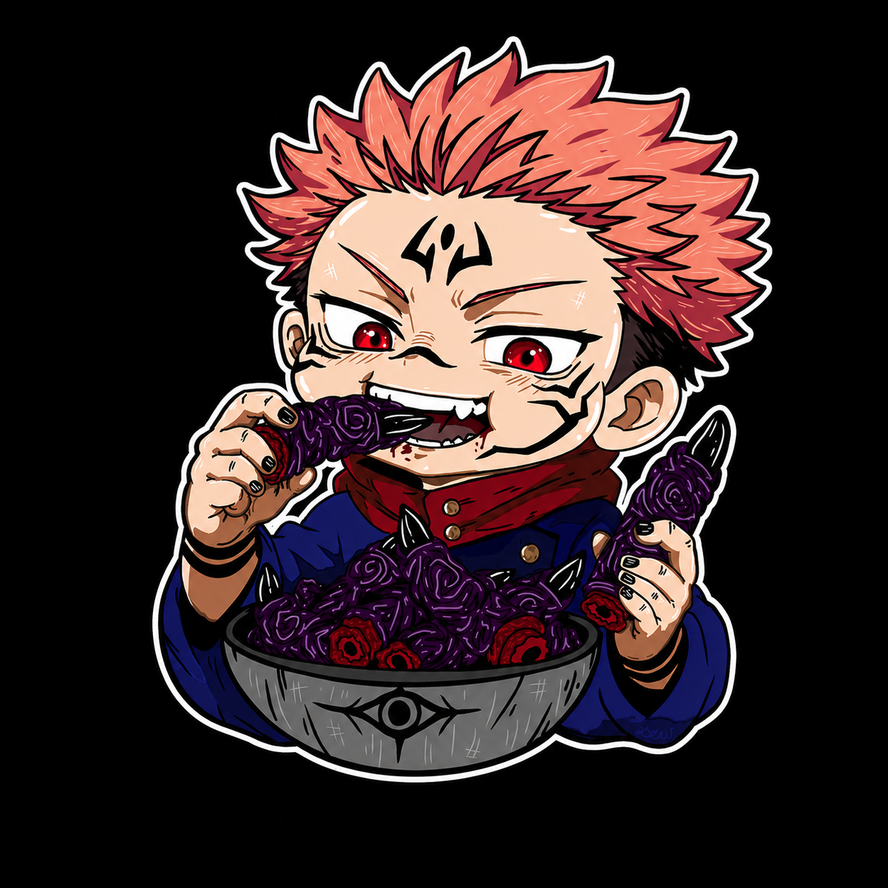 FINGER FOOD- Sukuna Inspired Vinyl Sticker