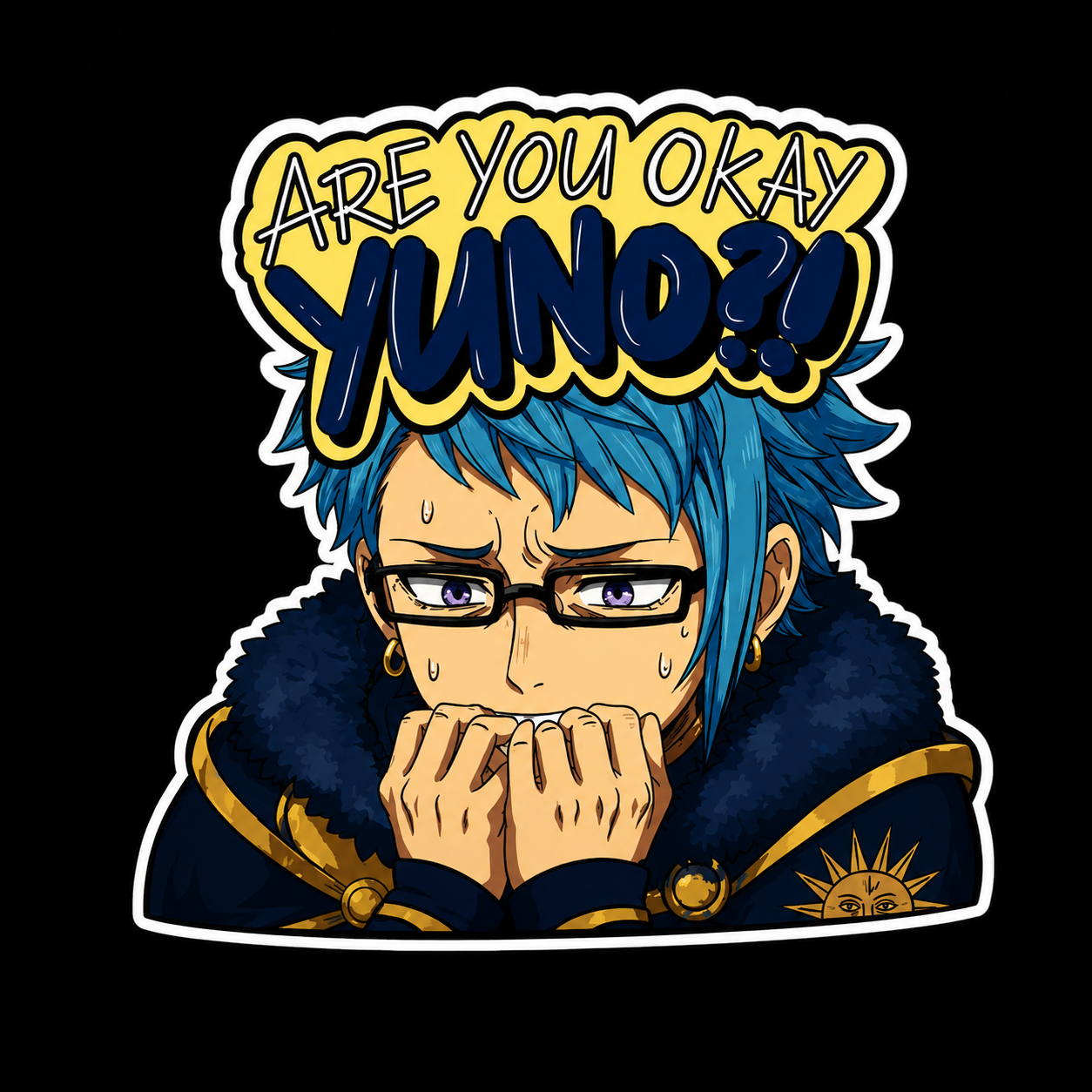 NOT BECAUSE I CARE OR ANYTHING- Klaus Inspired Vinyl Peeker Sticker (5”)