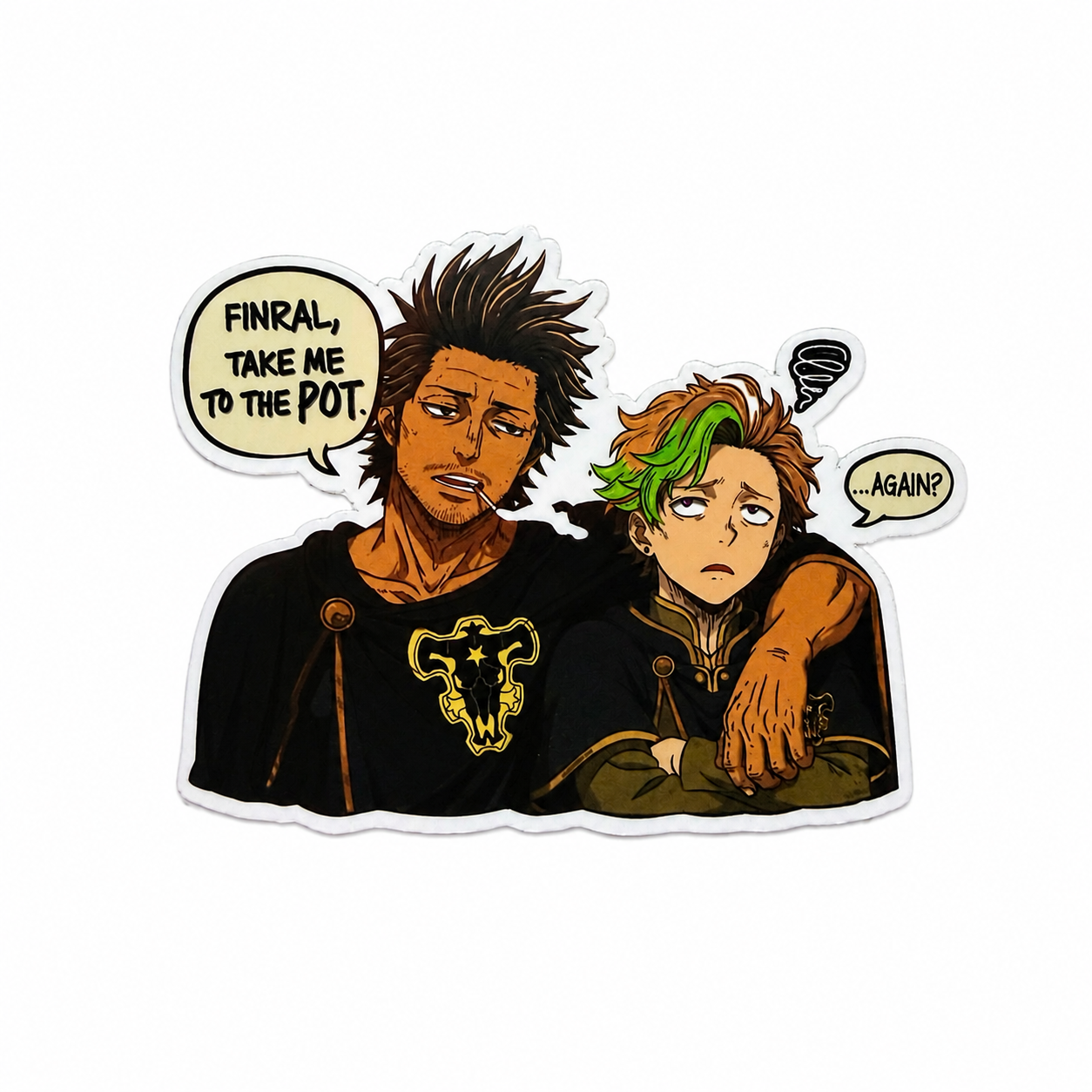 TAKE ME TO THE POT- Yami Sukehiro and Finral Inspired Vinyl Sticker (3")