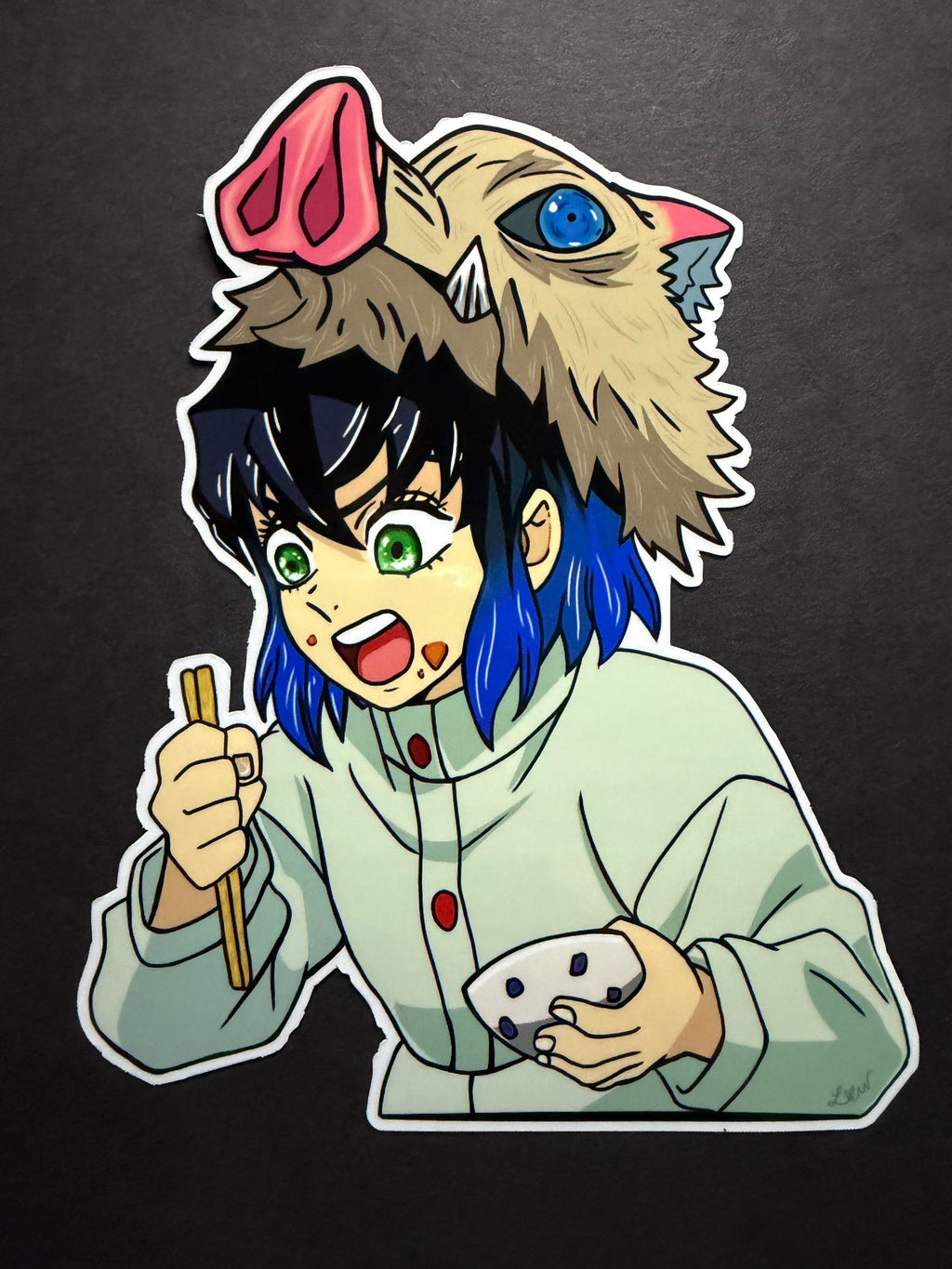 NOM NOM- Inosuke Inspired Vinyl Sticker