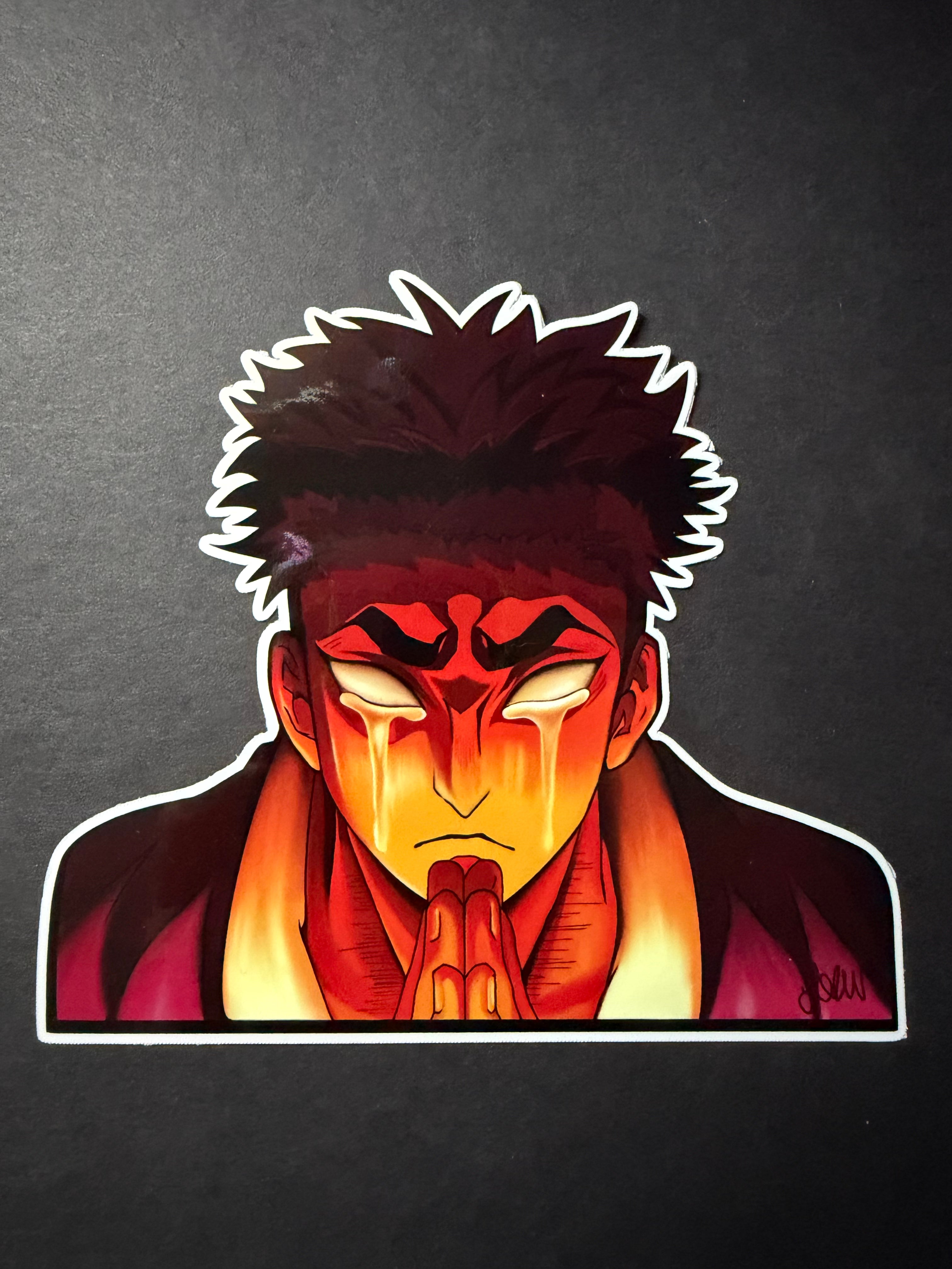 STONEHEART PRAYER- Gyomei Himejima Inspired Vinyl Peeker Sticker (5")