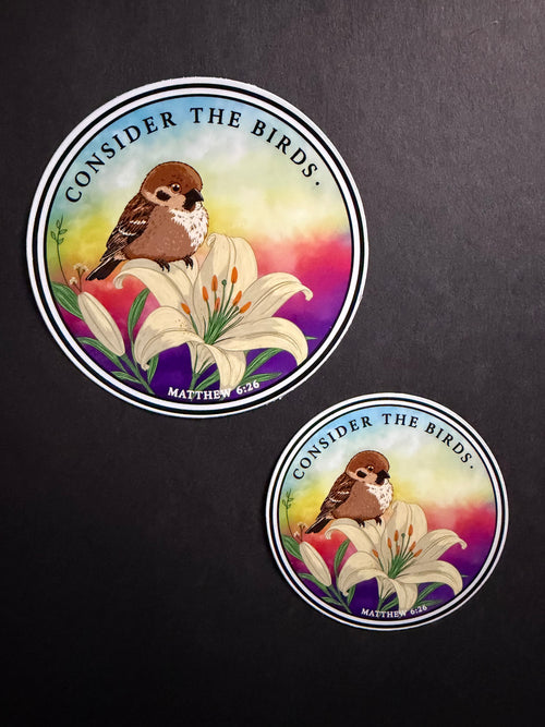 CONSIDER THE BIRDS- Faith Inspired Vinyl Sticker