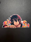 WAKA- Benimaru Inspired Peeker Sticker (6”)