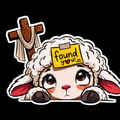 FOUND YOU- Christian Lamb Vinyl Peeker Sticker 6"