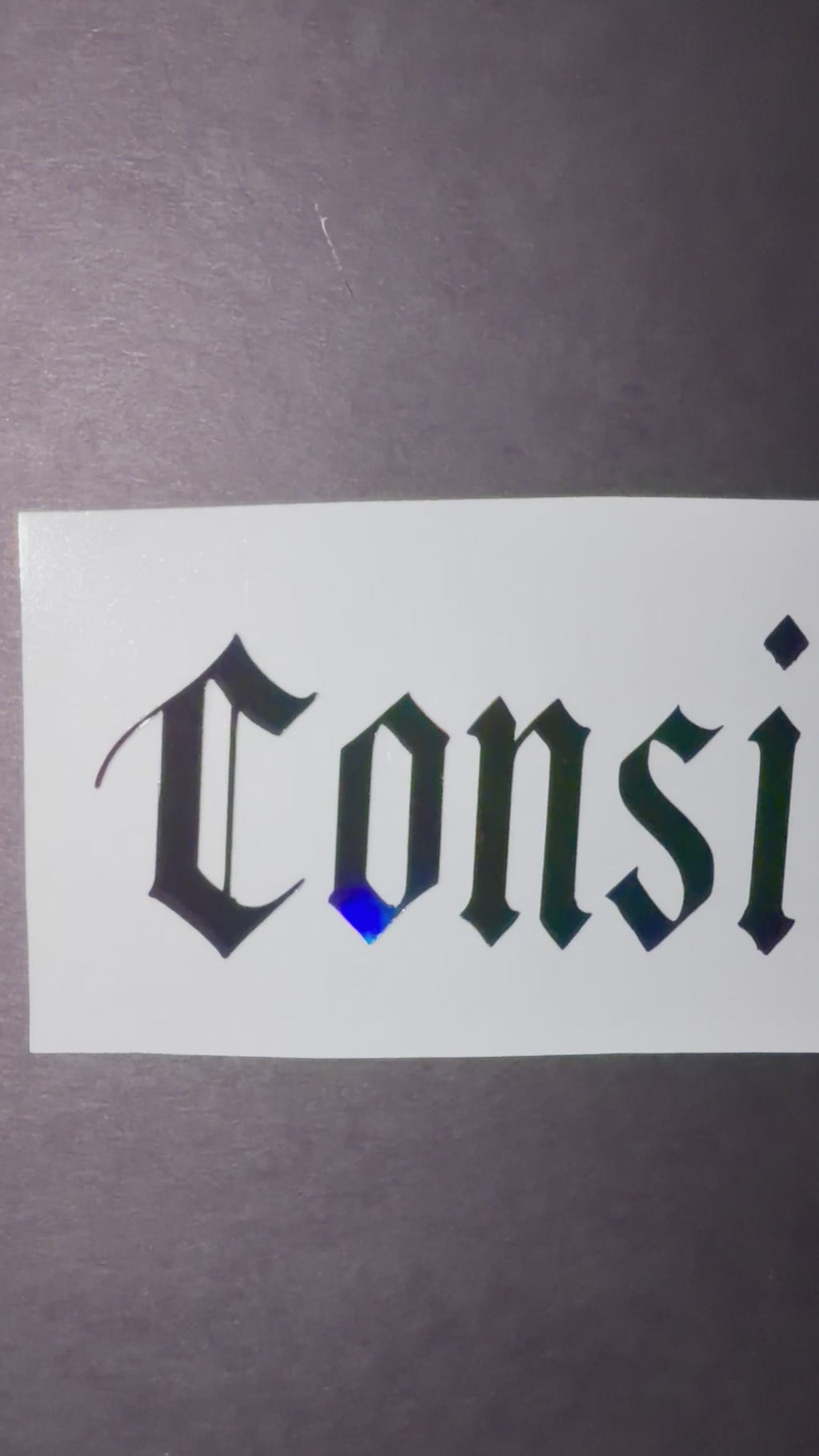 CONSIDER THE RAVENS- Faith Inspired Bible Verse Vinyl Decal Oil Slick (2.5”x10”)