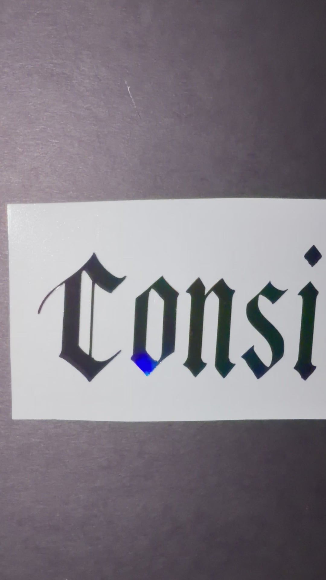 CONSIDER THE RAVENS- Faith Inspired Bible Verse Vinyl Decal Oil Slick (2.5”x10”)